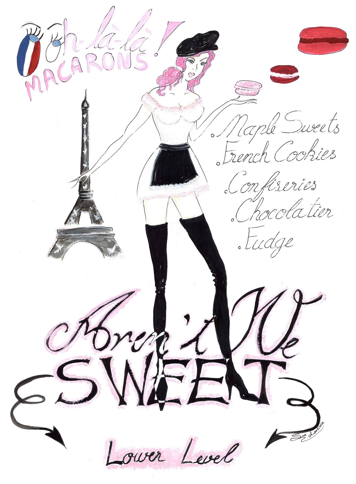 Aren't We Sweet illustrated French bakery artwork